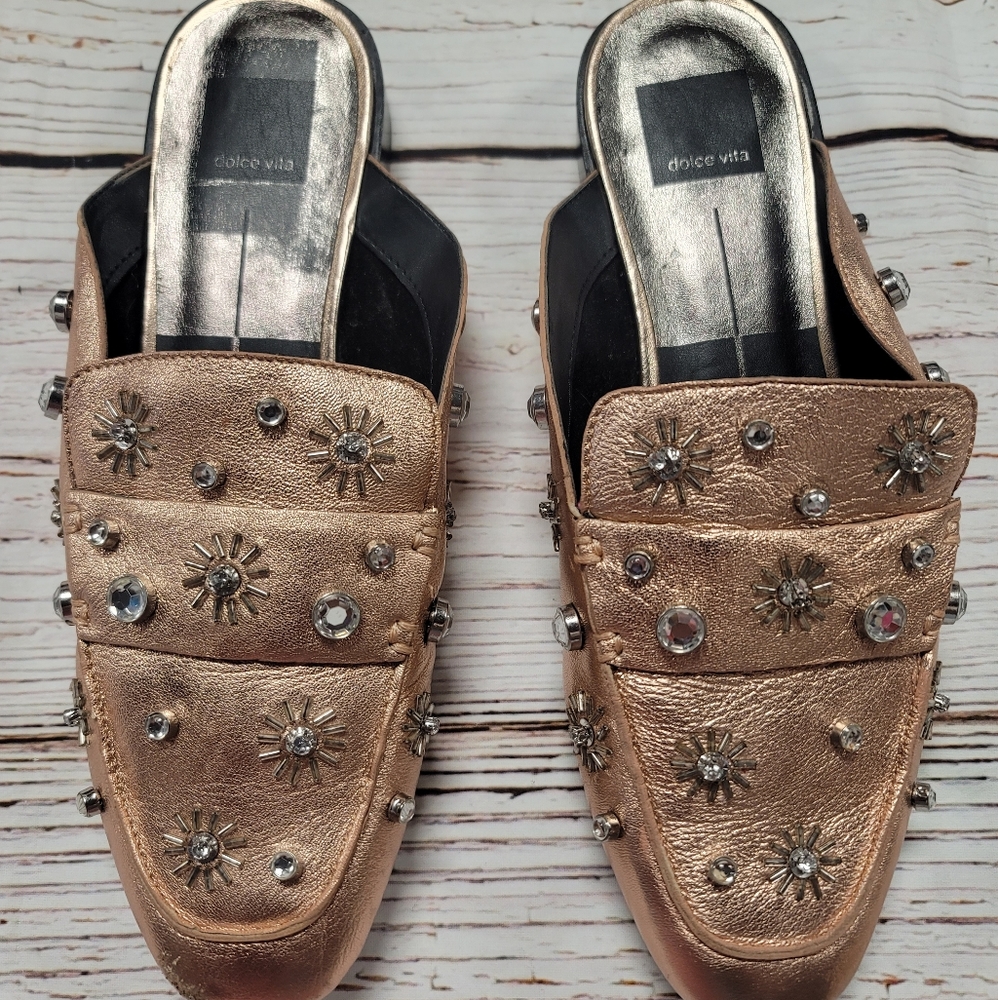 Dolce Vita Rhinestone Slide on Loafers
